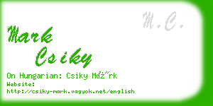 mark csiky business card